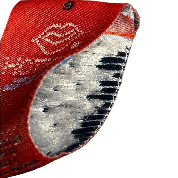 Y2K vtg HOTKISS jean skirt ,made in USA.size 9 ,blue with red Lace up,red hem. - Picture 9 of 14